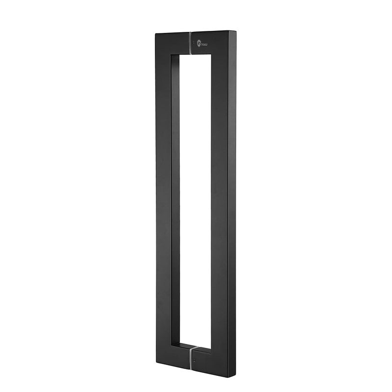 TOGU TG-6013 900mm/36 inches Square/Rectangle Shape Stainless Steel Push Pull Door Handle for Solid Wood, Timber, Glass and Steel Doors, Matt Black Finish - Image 1
